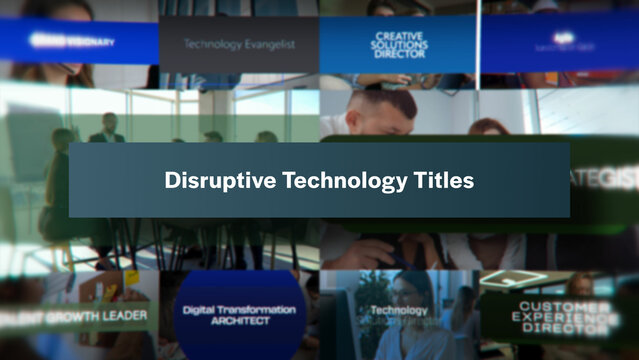 Disruptive Technology Titles | 10 Motion Titles with Control Panels