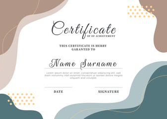 Gradient modern certificate of achievement