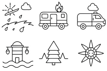 Emergency Line Art Illustration Minimalist Medical Crisis Graphic