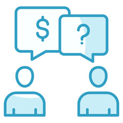 Obraz premium Price Negotiation Icon Element For Design
