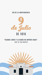 9 de Julio, día de independencia de Argentina, casita de Tucumán