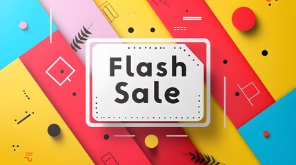 Obraz premium Bold Flash Sale Typography with Minimalist Layout Design