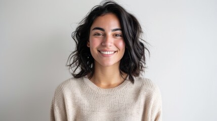 Obraz premium The smiling young woman