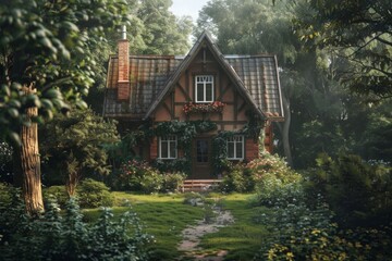 Exterior of a cottage house