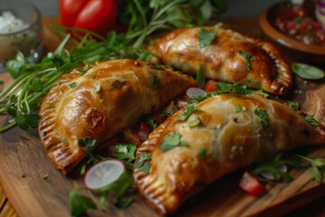 Empanadas with pickled vegetables
