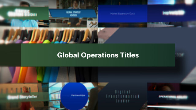 Global Operations Titles | 10 Motion Titles with Control Panels