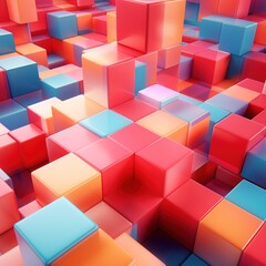 Fototapeta premium abstract colorful cubes