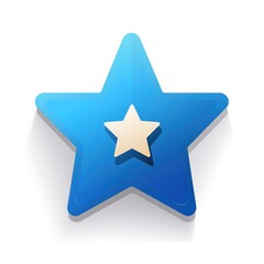 Obraz premium blue star button