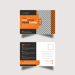 Corporate postcard design template. modern postcard design. stylish business postcard design 