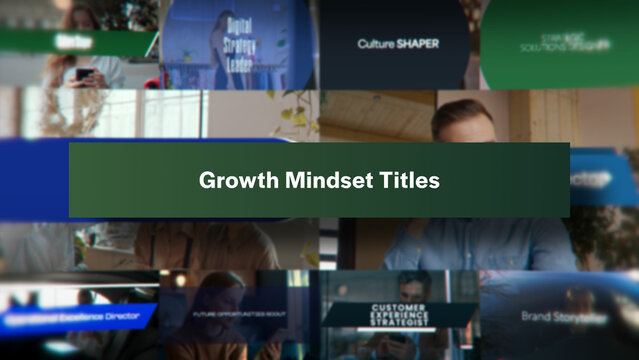 Growth Mindset Titles | 10 Motion Titles with Control Panels