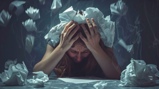 The crumpled paper of a frustrated writer.