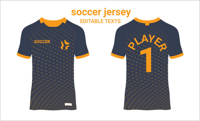 Tshirt mockup abstract background pattern sport jersey design Sports Uniform yellow and white color design.