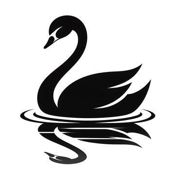 swan abstract design element silhouette