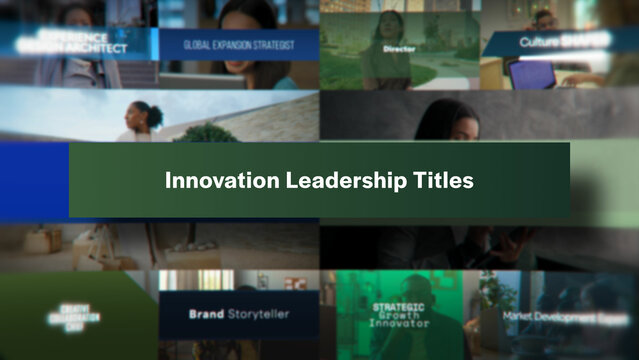 Innovation Leadership Titles | 10 Motion Titles with Control Panels