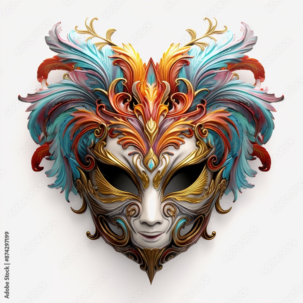 Wall mural carnival mask