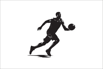 basketball players Vector silhouette. Basketball silhouettes. basketball player silhouette vector illustration.