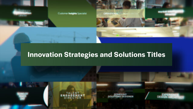 Innovation Strategies and Solutions Titles | 10 Motion Titles with Control Panels