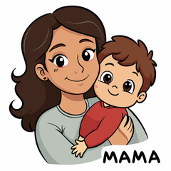 a woman with brown hair lovingly hugging a small