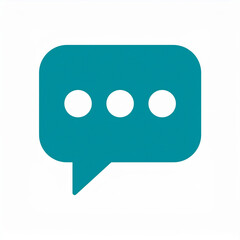 Modern Vector Icon of a Chat Bubble for Social Media: Simple and Flat Design for Digital Communication, Messaging, and Online Interaction