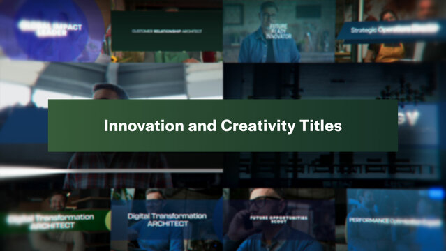 Innovation and Creativity Titles | 10 Motion Titles with Control Panels