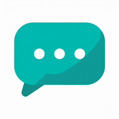 Modern Vector Icon of a Chat Bubble for Social Media: Simple and Flat Design for Digital Communication, Messaging, and Online Interaction