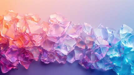 Abstract background with colorful iridescent glass shards.