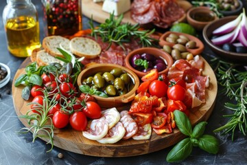 Healthy food for a balanced flexitarian Mediterranean diet