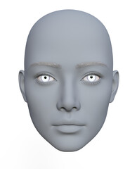 Isolated Female Head