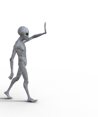 Alien giving high five