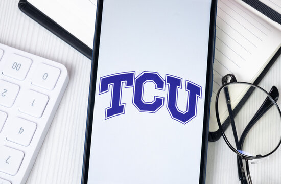 New York, USA - 30 June 2024: TCU Logo or Icon on Phone Screen