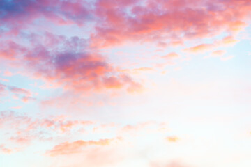 Sunset sky and sunset clouds, dramatic sunset