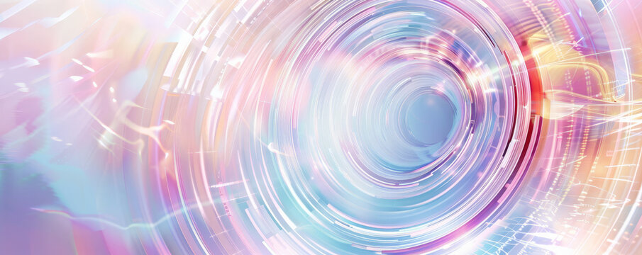 A dynamic circular abstract background with swirling lines and pastel colors, creating a sense of motion and energy in a visually stimulating design.