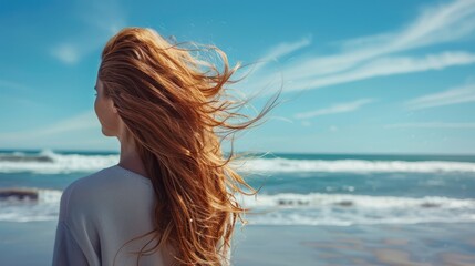 Obraz premium The woman with flowing hair