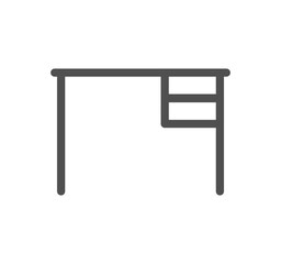 Furniture and household icon outline and linear vector.	
