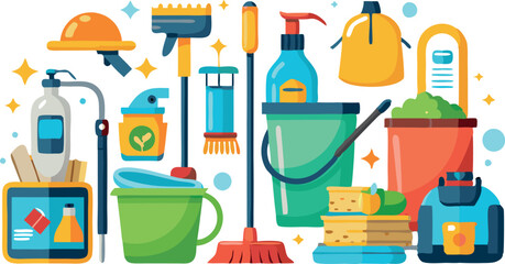 Cleaning products and equipment for professional house cleaning services