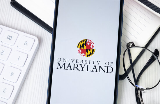 New York, USA - 30 June 2024: University of Maryland Logo or Icon on Phone Screen
