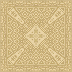 Vector golden square national Indian patterns. National ethnic ornaments, borders, frames. colored decorations of the peoples of South America, Maya, Inca, Aztecs.