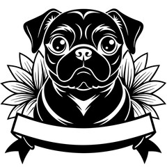 create a black and white illustration of a french