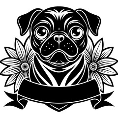 create a black and white illustration of a french