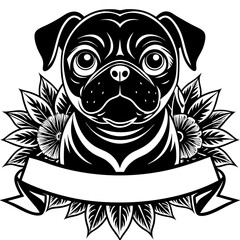 create a black and white illustration of a french