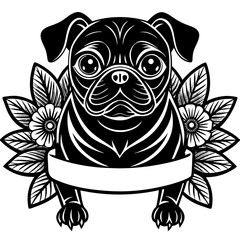 create a black and white illustration of a french