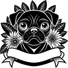 create a black and white illustration of a french