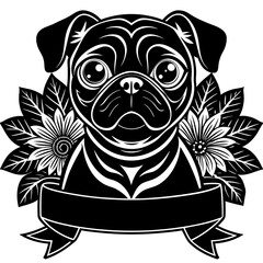 create a black and white illustration of a french