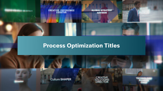 Process Optimization Titles | 10 Motion Titles with Control Panels