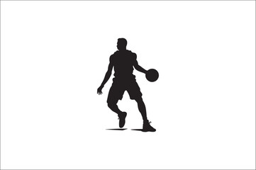 basketball players Vector silhouette. Basketball silhouettes. basketball player silhouette vector illustration.