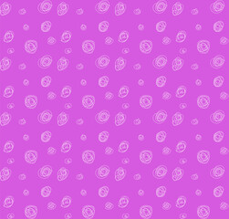 
Seamless texture of pink color with a pattern of circles in doodle style