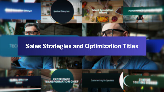 Sales Strategies and Optimization Titles | 10 Motion Titles with Control Panels