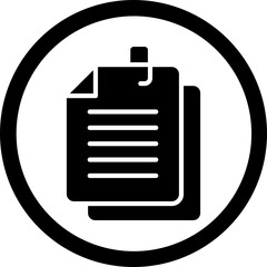 Sticky Note Glyph Black Icon