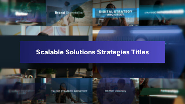 Scalable Solutions Strategies Titles | 10 Motion Titles with Control Panels