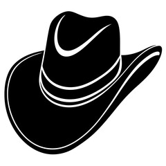 cap vector illustration, cap isolated on white, cap silhouette, hat vector art, cowboy hat